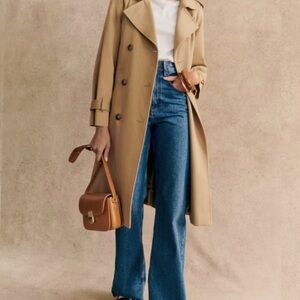 Sezane Scott Trench Coat - Camel